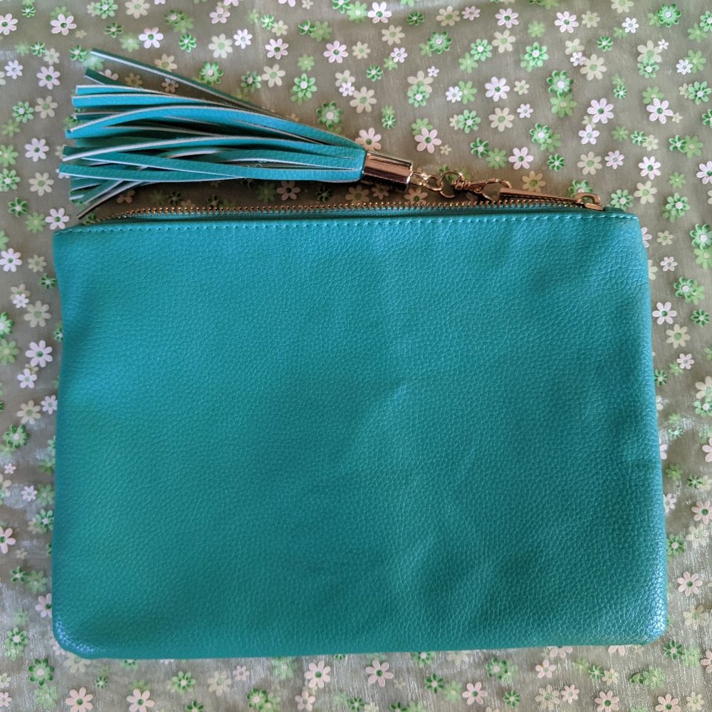 Light Turquoise compact multi use travel pouch